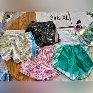 Nike Girls XL basketball shorts and 1 running short